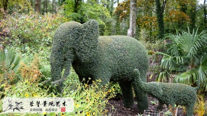 大象绿雕